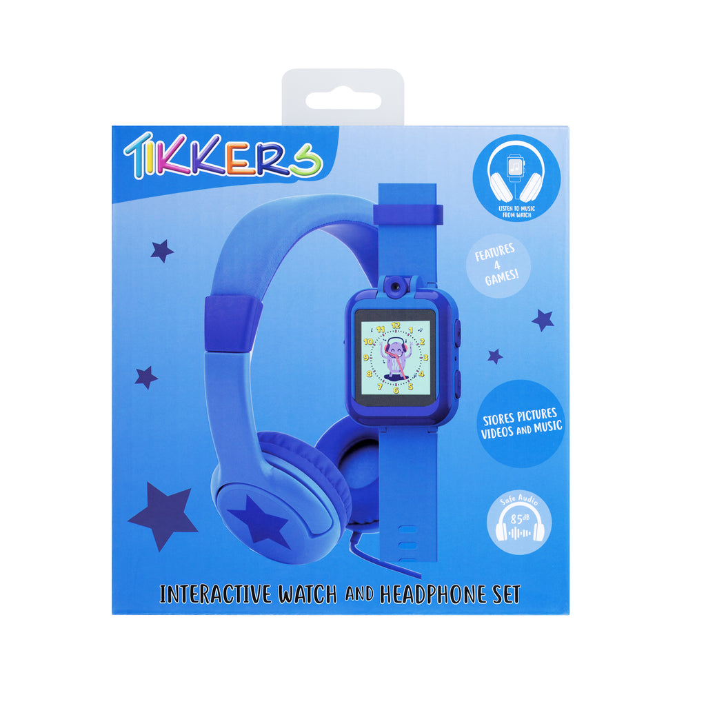 Tikkers Plain Blue Interactive Watch & Headphone Set Interactive Watch and Headphone Set Tikkers   
