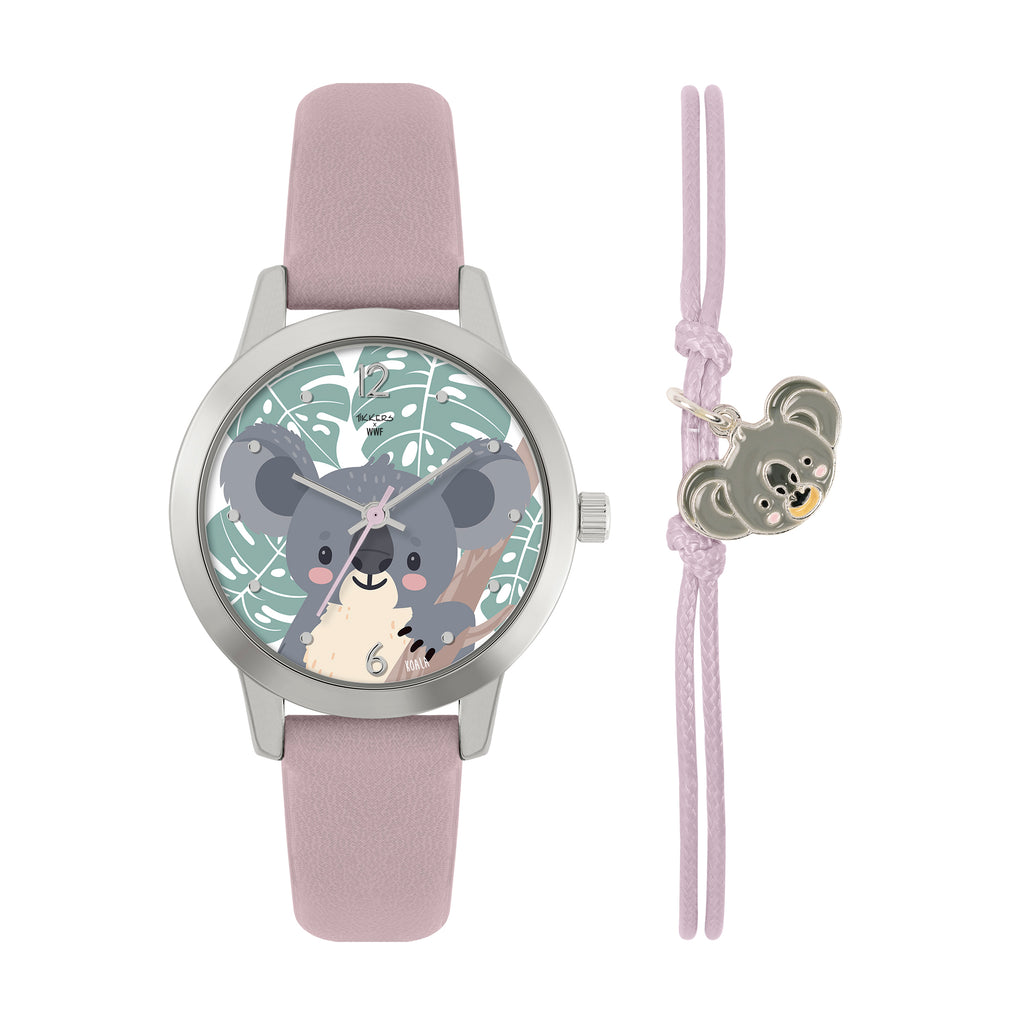 Tikkers x WWF - Koala Dial Watch & Koala Charm Bracelet Watch and Jewellery Set Tikkers   
