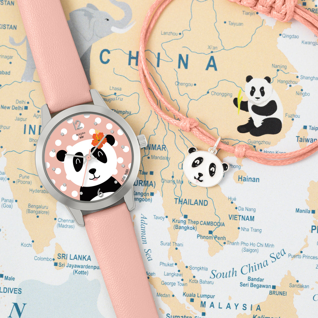 Tikkers x WWF - Panda Dial Watch & Panda Charm Bracelet Watch and Jewellery Set Tikkers   