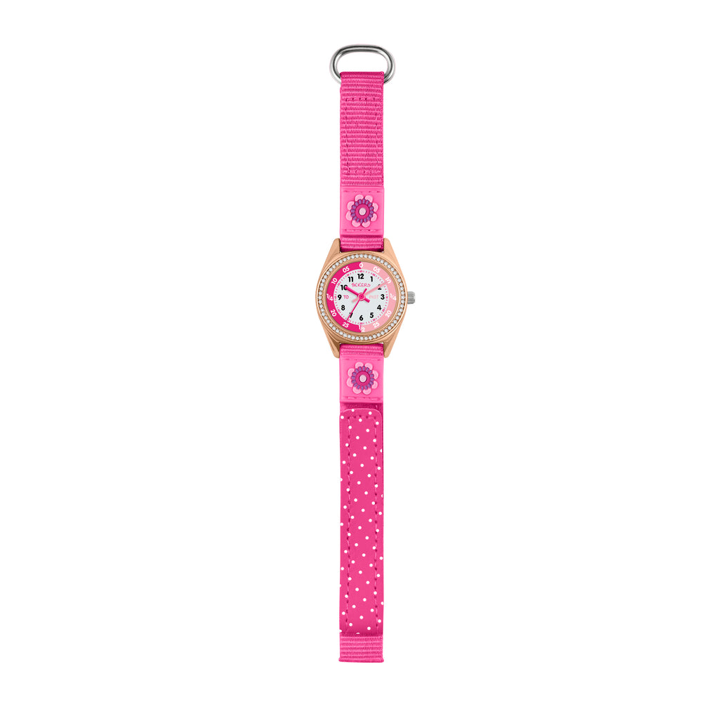 Tikkers Pink Flower Watch, Necklace and Purse Gift Set Watch and Jewellery Set Tikkers   