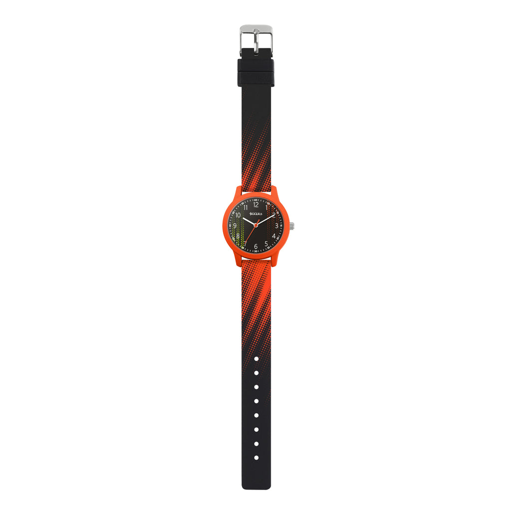Tikkers Black & Orange Football Watch, Necklace and Wallet Gift Set Watch and Jewellery Set Tikkers   