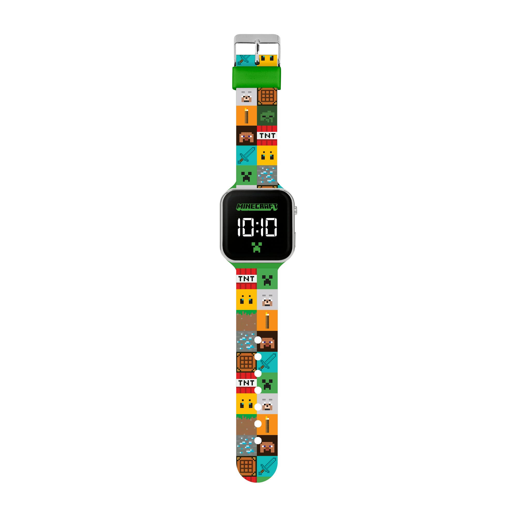 Minecraft Watch Designs Minecraft Printed Strap LED Watch – Tikkers