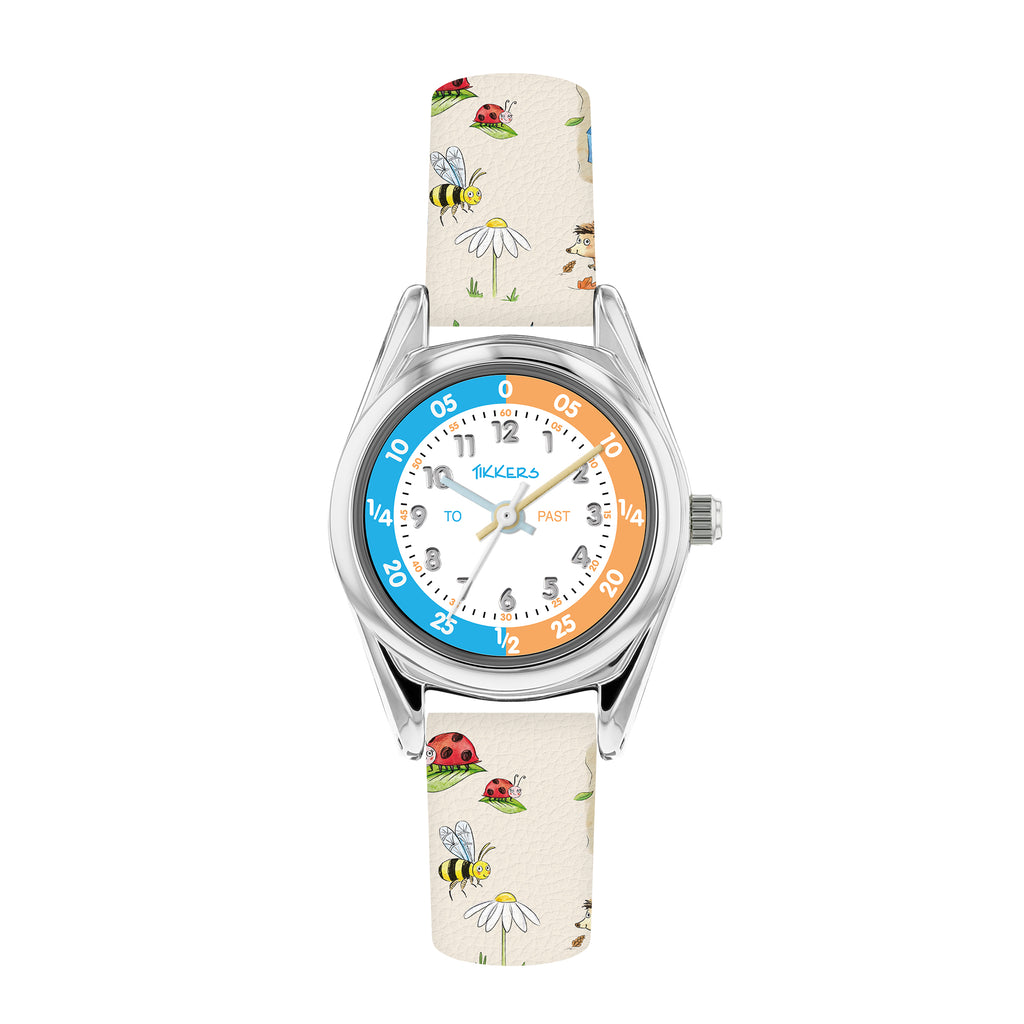 RSPB x Tikkers Wild Things Printed Strap Kids Time Teacher Watch Watch Tikkers   