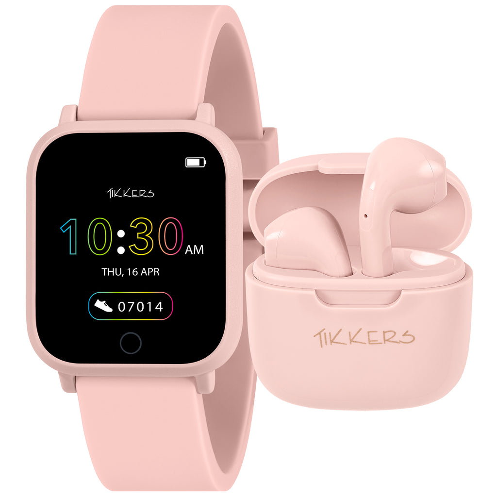Tikkers Teen Series 10 Nude smart Watch and Earbuds Set smart watch and ear bud set Tikkers