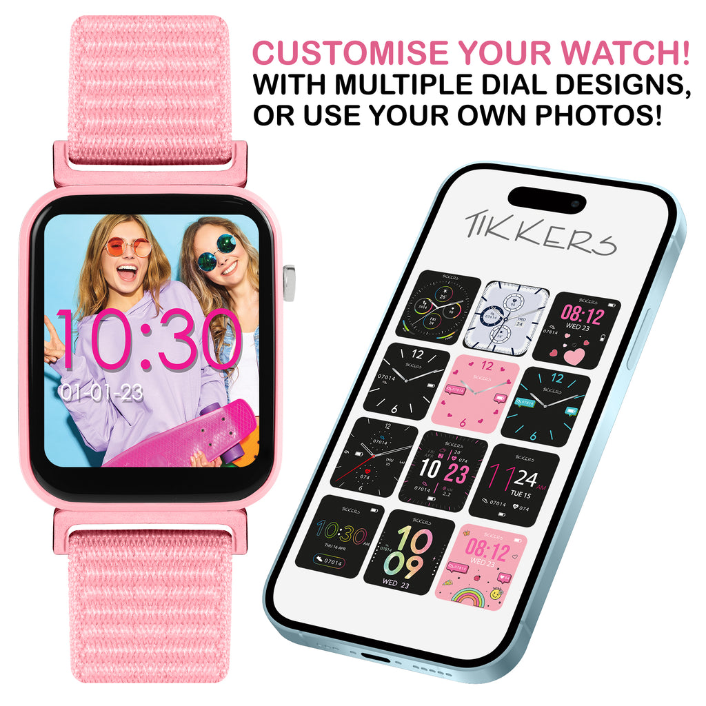 Tikkers Series 13 Pink Ripetape Smart Watch smart watch Tikkers   