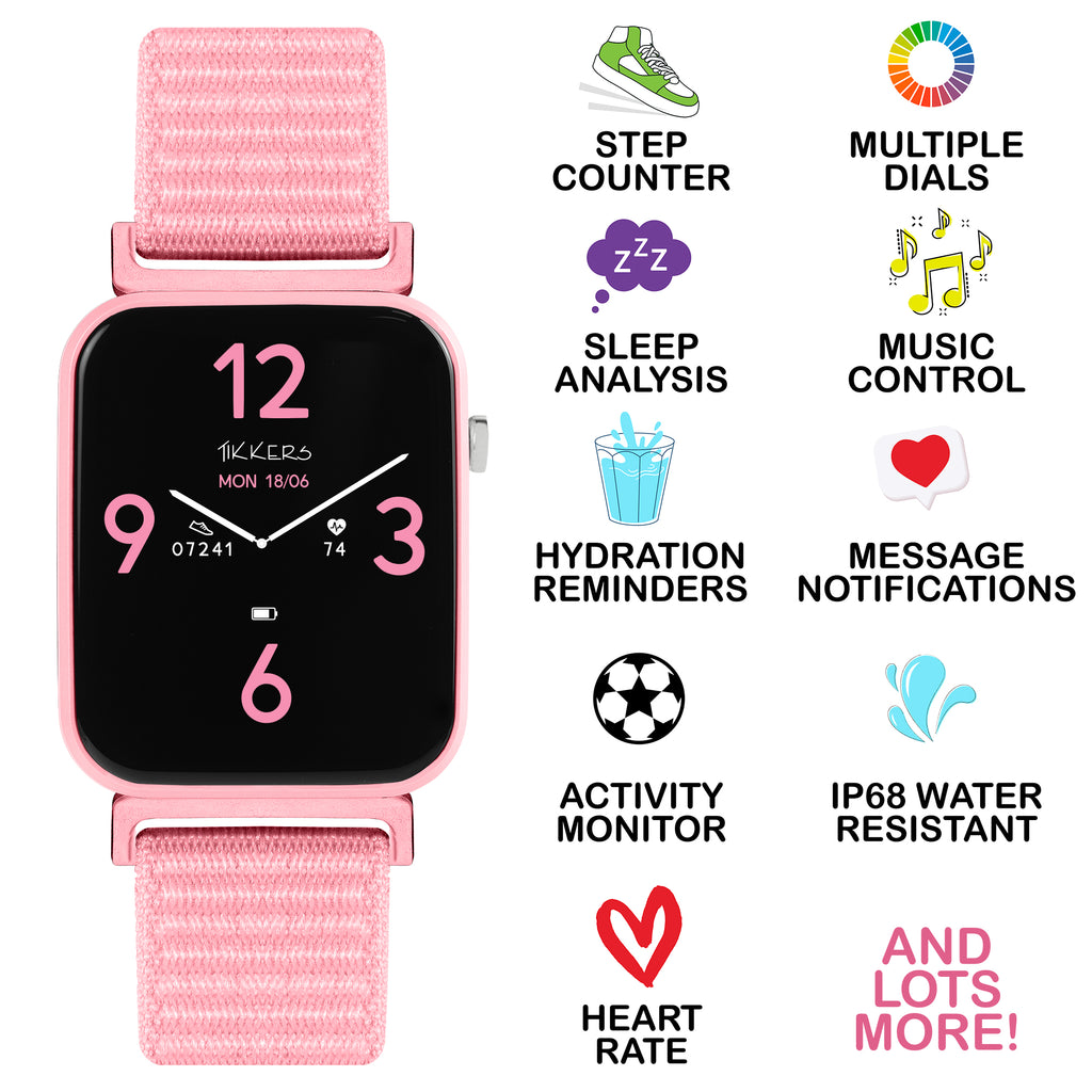 Tikkers Series 13 Pink Ripetape Smart Watch smart watch Tikkers   