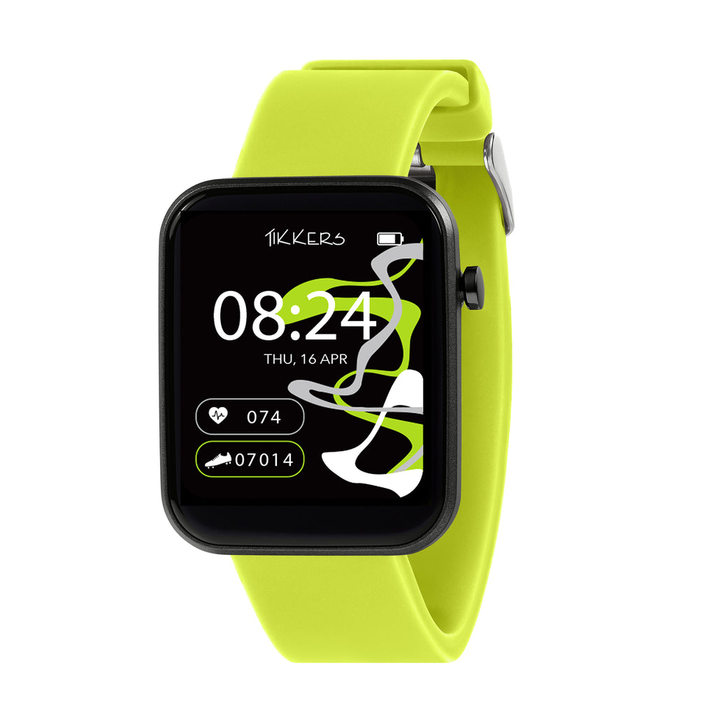 Tikkers Series 13 Green Silicone Strap Smart Watch smart watch Tikkers   