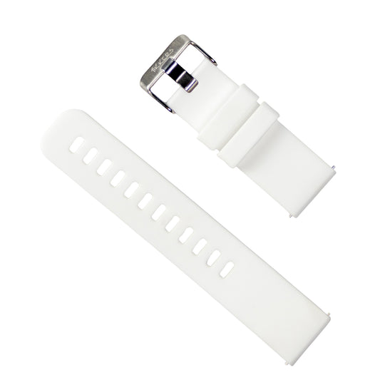 20mm White Silicone Strap
