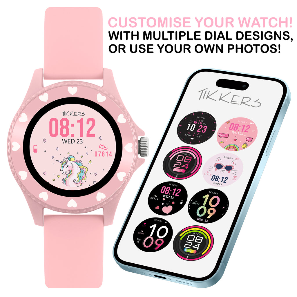 Tikkers Series 34 Pink Strap Smart Watch smart watch Tikkers   