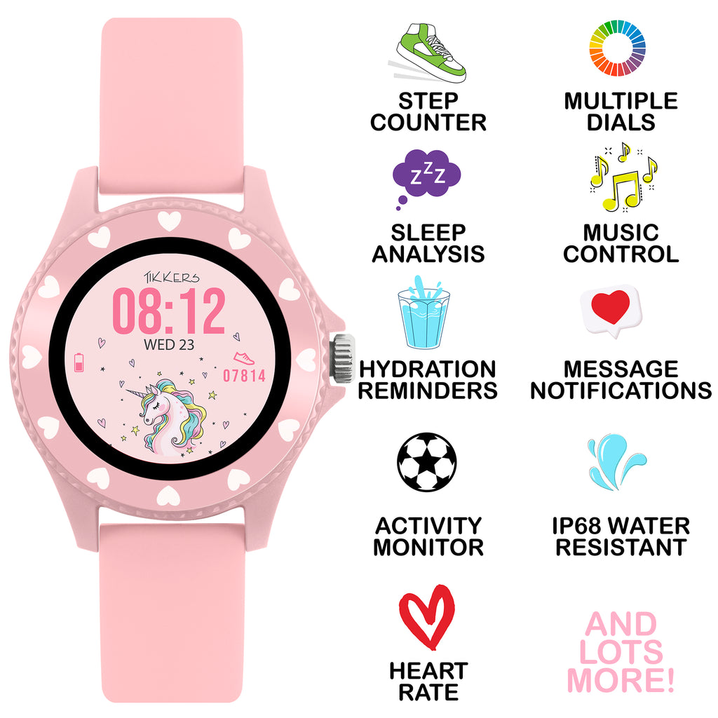 Tikkers Series 34 Pink Strap Smart Watch smart watch Tikkers   