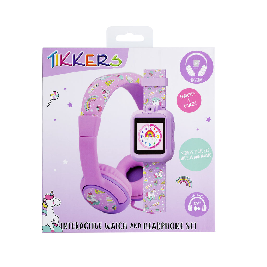 Tikkers Pink Unicorn Interactive Watch & Headphone Set Interactive Watch and Headphone Set Tikkers   