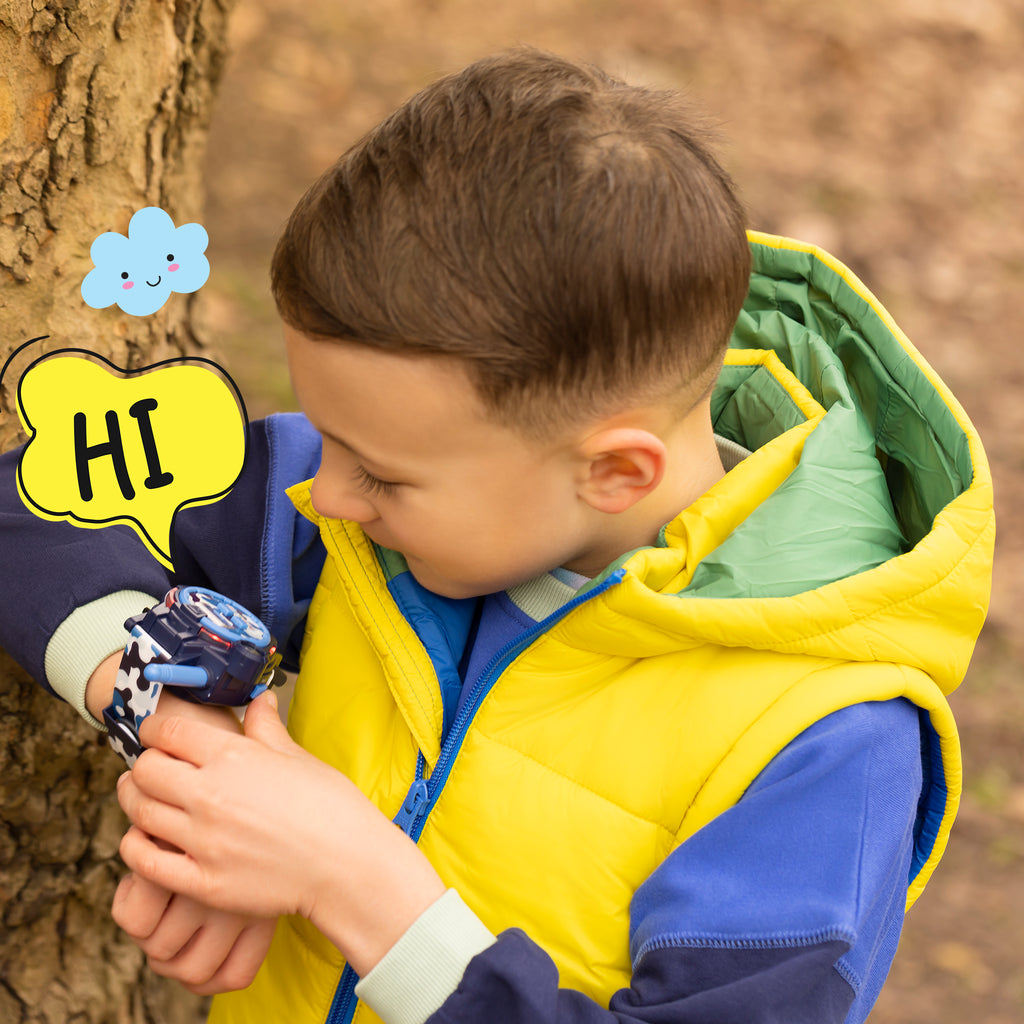 Tikkers Blue and Green Camo Boys Walkie Talkie Set walkie talkie watch Tikkers   