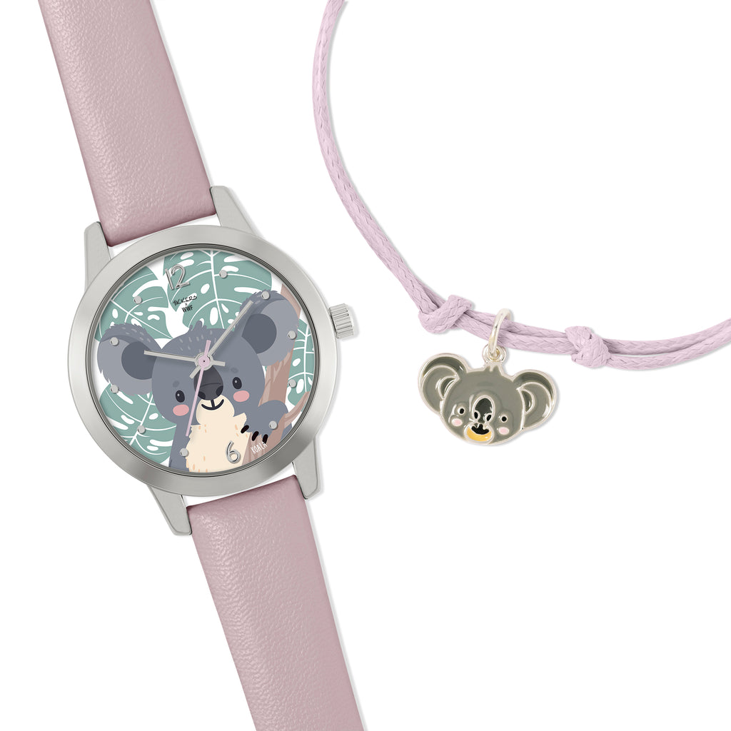Tikkers x WWF - Koala Dial Watch & Koala Charm Bracelet Watch and Jewellery Set Tikkers   